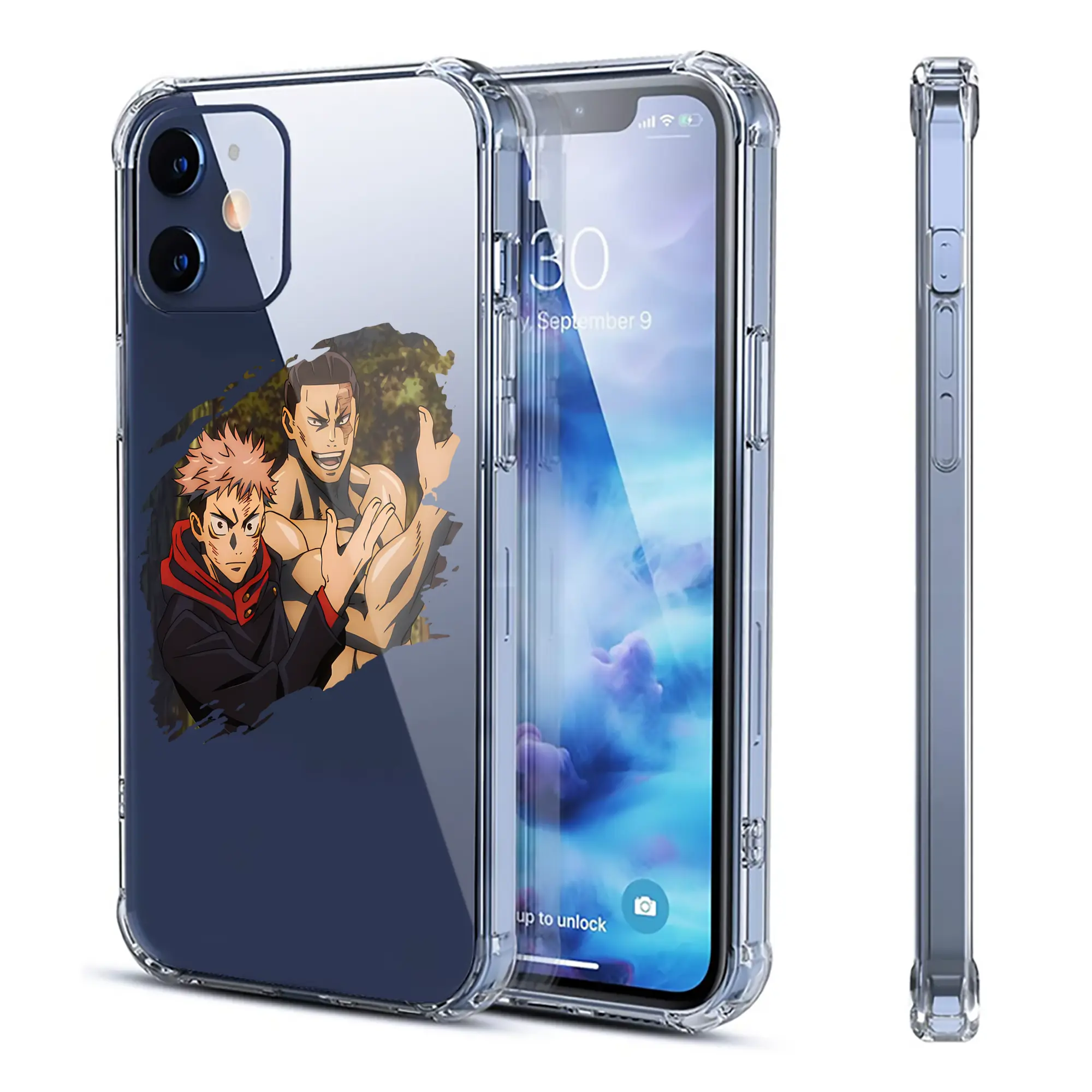 呪術廻戦 グッズ,東堂 葵 - IPhone 12シリーズ対応 ・ 透明スマホケース ・ クリアソフトケース ・ TPU素材 ・ 耐衝撃 ・ 高密着 ・ 防汚 防指紋 ・ 簡単着脱